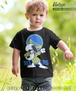 Golden State Warriors Snoopy Dabbing Kids T Shirt