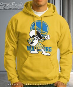 Golden State Warriors Snoopy Dabbing Yellow Hoodie