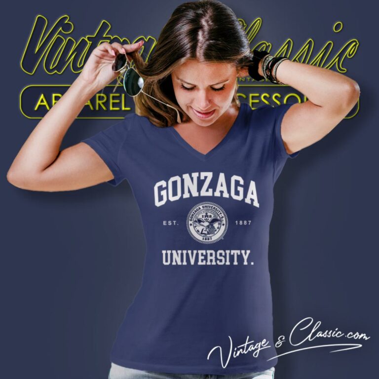 Gonzaga University V Neck TShirt Gonzaga University V Neck TShirt