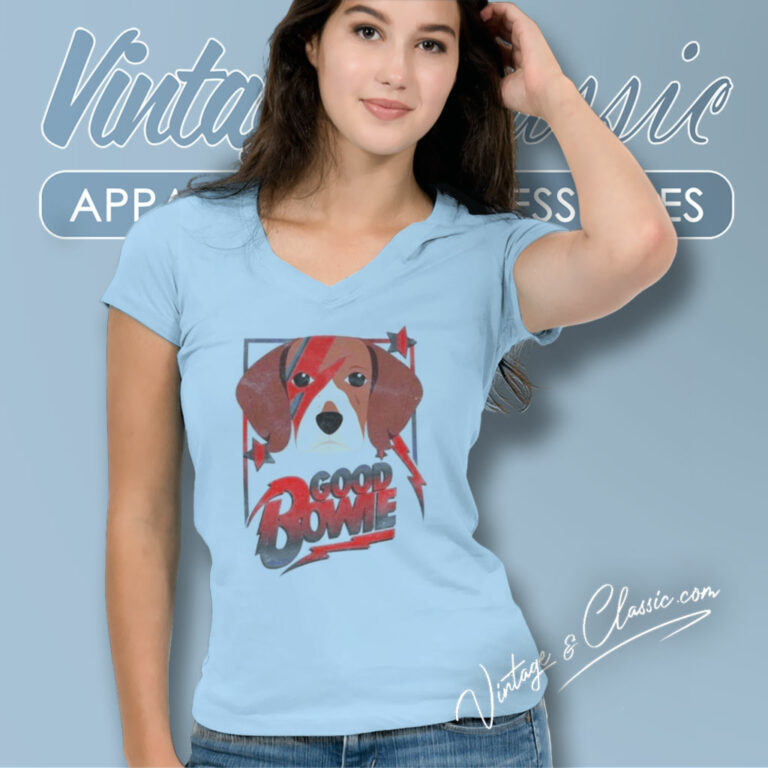 Good Bowie David Bowie Dog Concert V Neck TShirt Good Bowie David Bowie Dog Concert V Neck TShirt