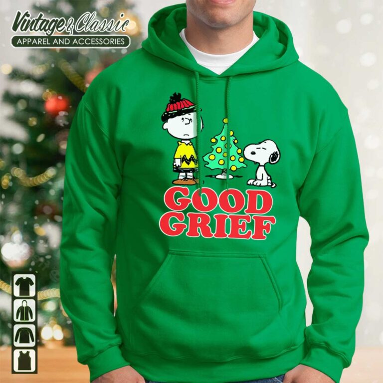 Good Grief Charlie Brown Snoopy Christmas Tree Hoodie Good Grief Charlie Brown Snoopy Christmas Tree Hoodie