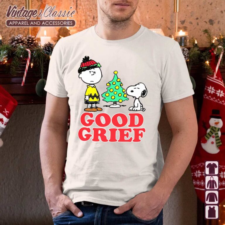 Good Grief Charlie Brown Snoopy Christmas Tree T shirt Good Grief Charlie Brown Snoopy Christmas Tree T shirt