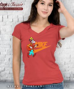 Goofy Disney Nike Logo V Neck TShirt