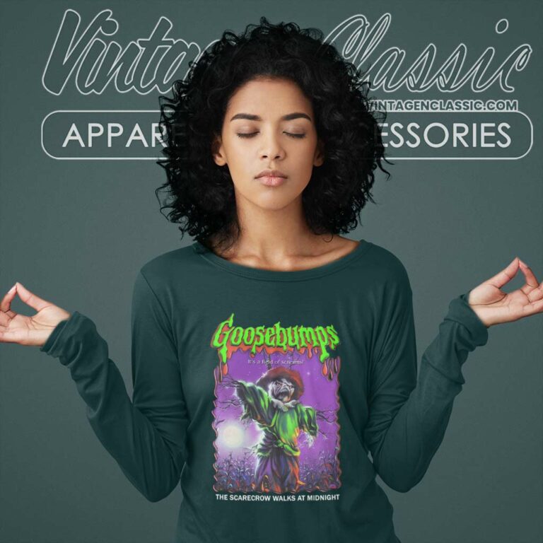 Goosebumps Scarecrow Walks Midnight Long Sleeve Tee Goosebumps Scarecrow Walks Midnight Long Sleeve Tee