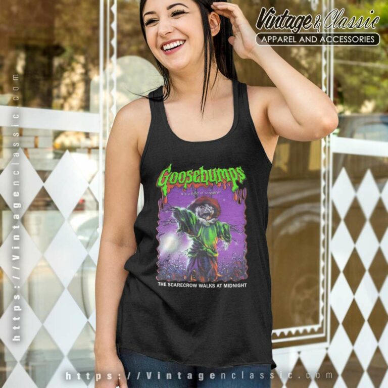 Goosebumps Scarecrow Walks Midnight Tank Top Racerback Goosebumps Scarecrow Walks Midnight Tank Top Racerback