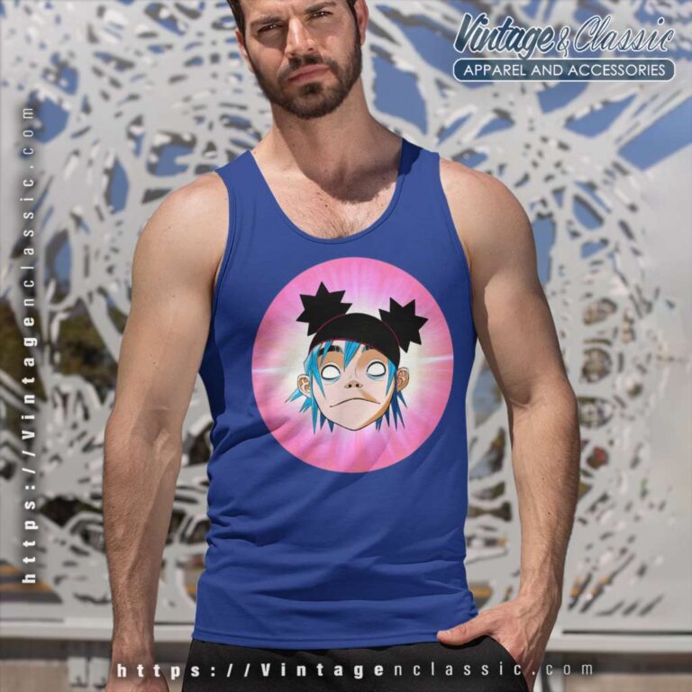 Gorillaz 2d Album Tank Top Racerback Gorillaz 2d Album Tank Top Racerback