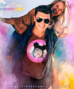 Gorillaz 2D Album Shirt 5 Gorillaz 2d Album V Neck TShirt