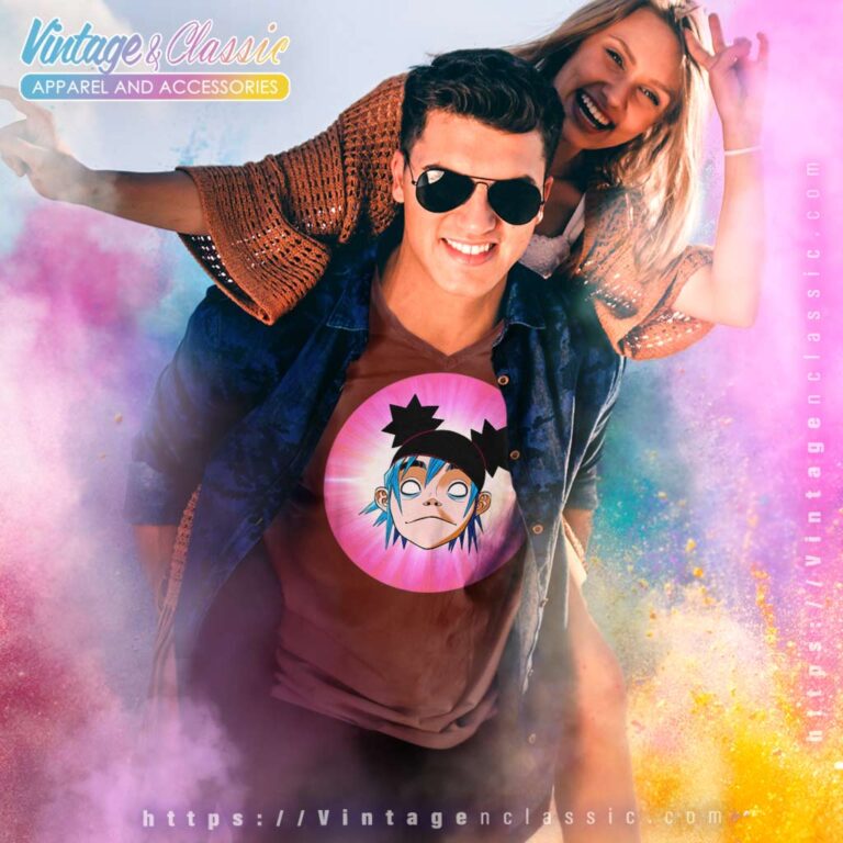 Gorillaz 2d Album V Neck TShirt Gorillaz 2d Album V Neck TShirt