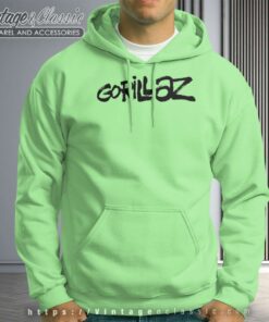 Gorillaz Black Paint Brush Logo Hoodie