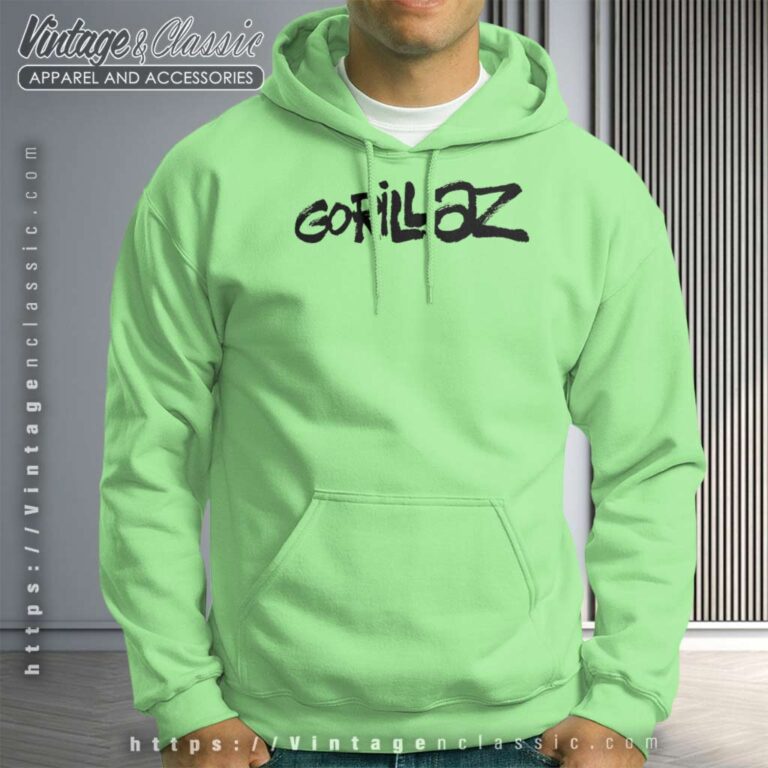 Gorillaz Black Paint Brush Logo Hoodie Gorillaz Black Paint Brush Logo Hoodie