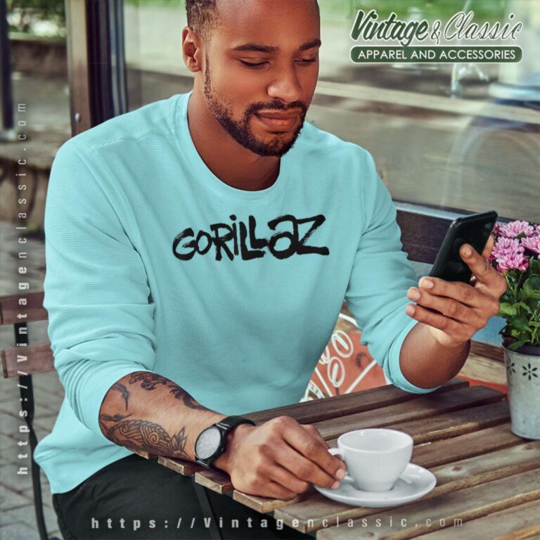 Gorillaz Black Paint Brush Logo Sweatshirt Gorillaz Black Paint Brush Logo Sweatshirt