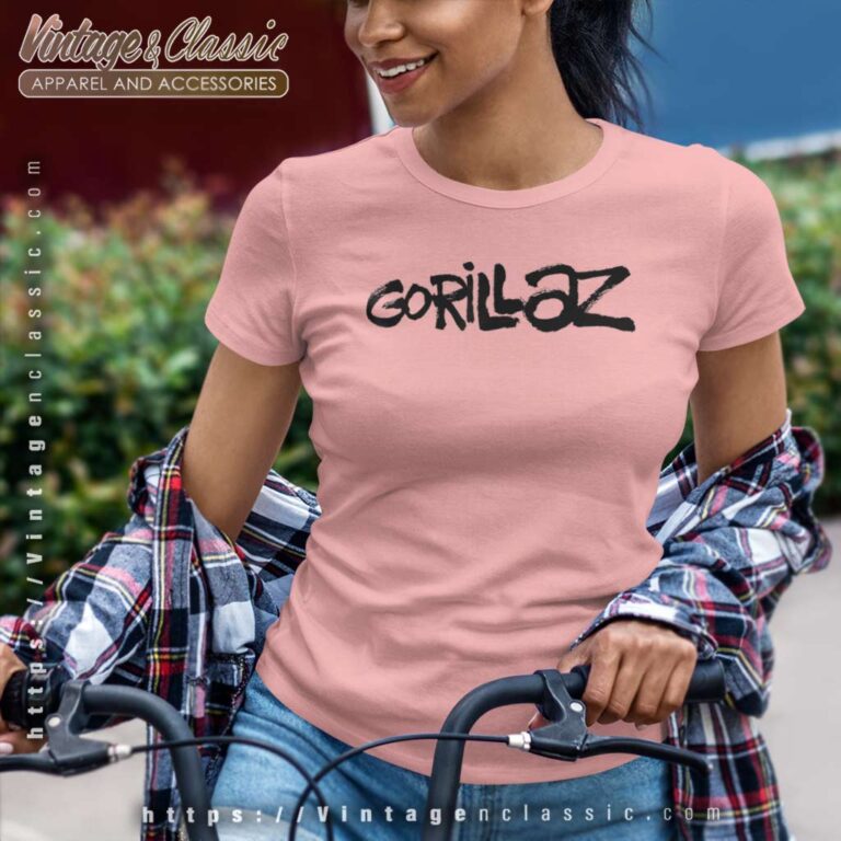 Gorillaz Black Paint Brush Logo Women TShirt Gorillaz Black Paint Brush Logo Women TShirt