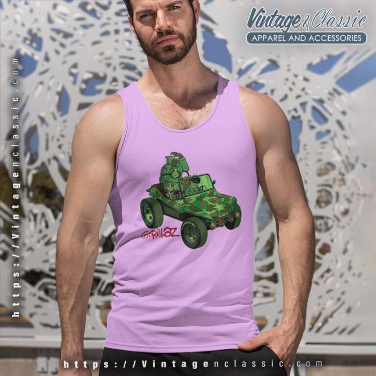 Gorillaz Geep Logo Reverse Tank Top Racerback Gorillaz Geep Logo Reverse Tank Top Racerback