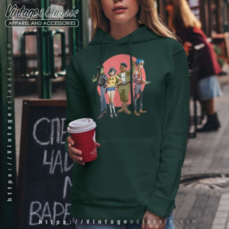 Gorillaz Group Circle Rise Hoodie Gorillaz Group Circle Rise Hoodie