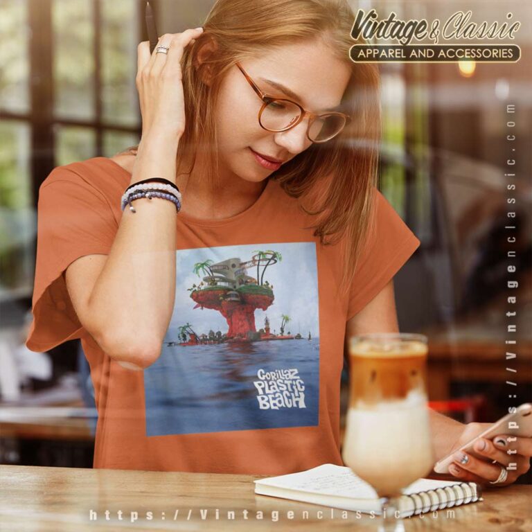 Gorillaz Plastic Beach Lp Cover Women TShirt Gorillaz Plastic Beach Lp Cover Women TShirt