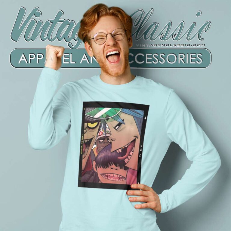 Gorillaz Polaroid Slide Long Sleeve Tee Gorillaz Polaroid Slide Long Sleeve Tee