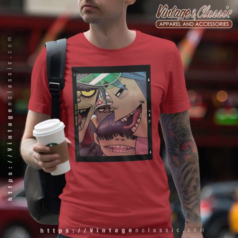 Gorillaz Polaroid Slide T Shirt Gorillaz Polaroid Slide T Shirt
