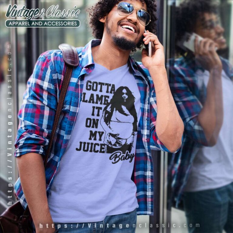 Gotta Blame It On My Juice Baby Lizzo V Neck TShirt Gotta Blame It On My Juice Baby Lizzo V Neck TShirt