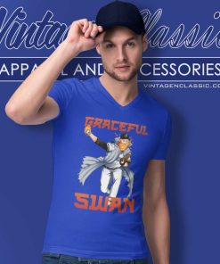 Graceful Swan Takashi Inspired Baseball V Neck TShirt