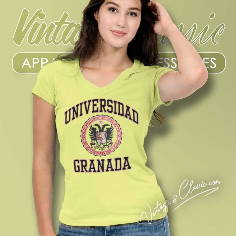 Granada University Spain V Neck TShirt Granada University Spain V Neck TShirt