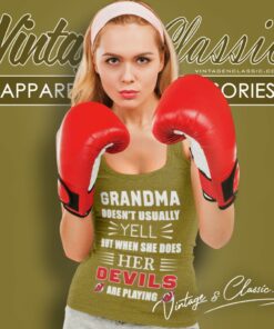 Grandma Doesnt Usually Yell New Jersey Devils Tank Top Racerback