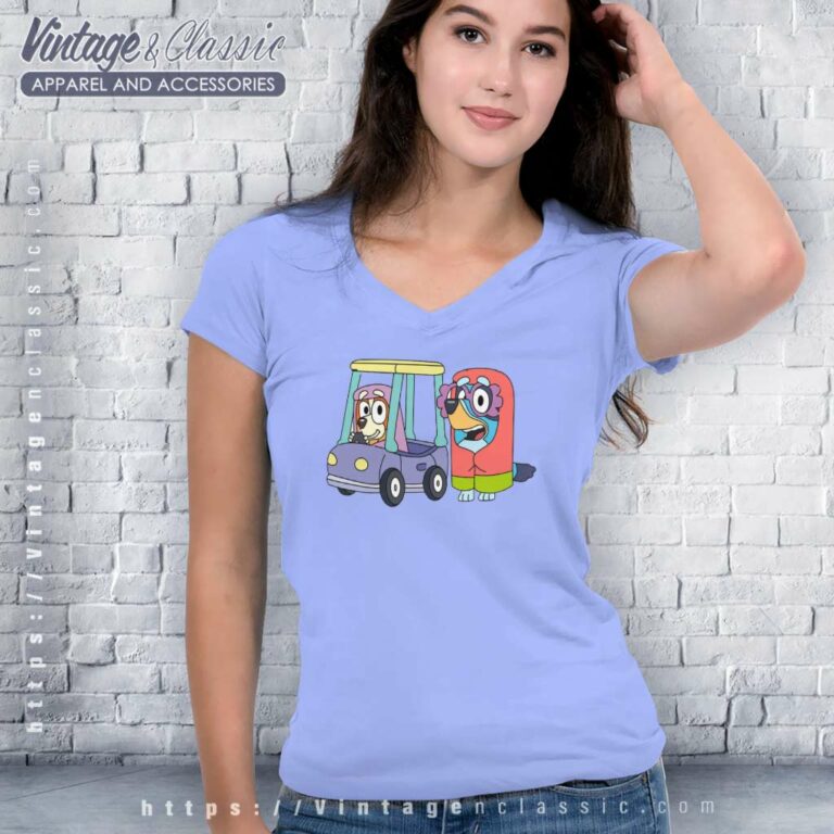 Granny Rita And Janet Bluey V Neck TShirt Granny Rita And Janet Bluey V Neck TShirt
