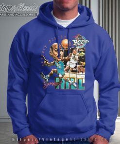 Grant Hill Detroit Pistons Nba Basketball Royal Hoodie