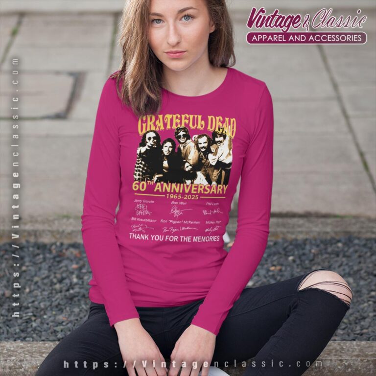 Grateful Dead 60 Years Shirt 1965 2025 Thank You For The Memories Long Sleeve Tee Grateful Dead 60 Years Shirt 1965 2025 Thank You For The Memories Long Sleeve Tee