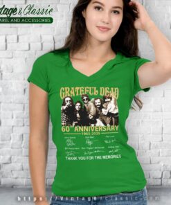 Grateful Dead 60 Years Shirt 1965 2025 Thank You For The Memories V Neck TShirt