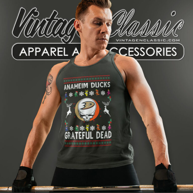 Grateful Dead Anaheim Ducks Ugly Christmas Tank Top Racerback Grateful Dead Anaheim Ducks Ugly Christmas Tank Top Racerback