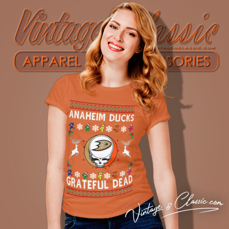 Grateful Dead Anaheim Ducks Ugly Christmas Women T Shirt Grateful Dead Anaheim Ducks Ugly Christmas Women T Shirt