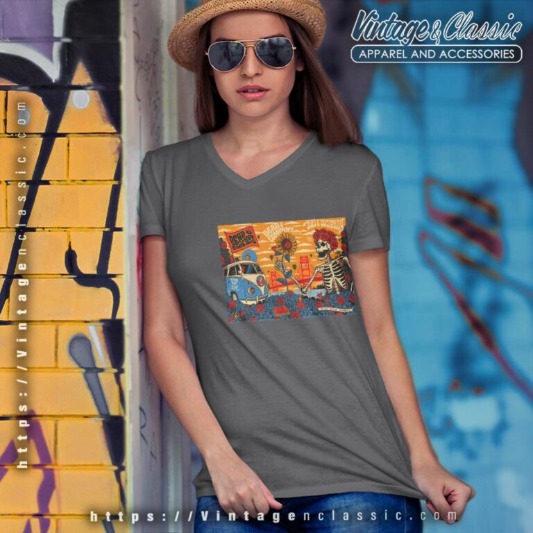 Grateful Dead And Company Poster V Neck TShirt Grateful Dead And Company Poster V Neck TShirt