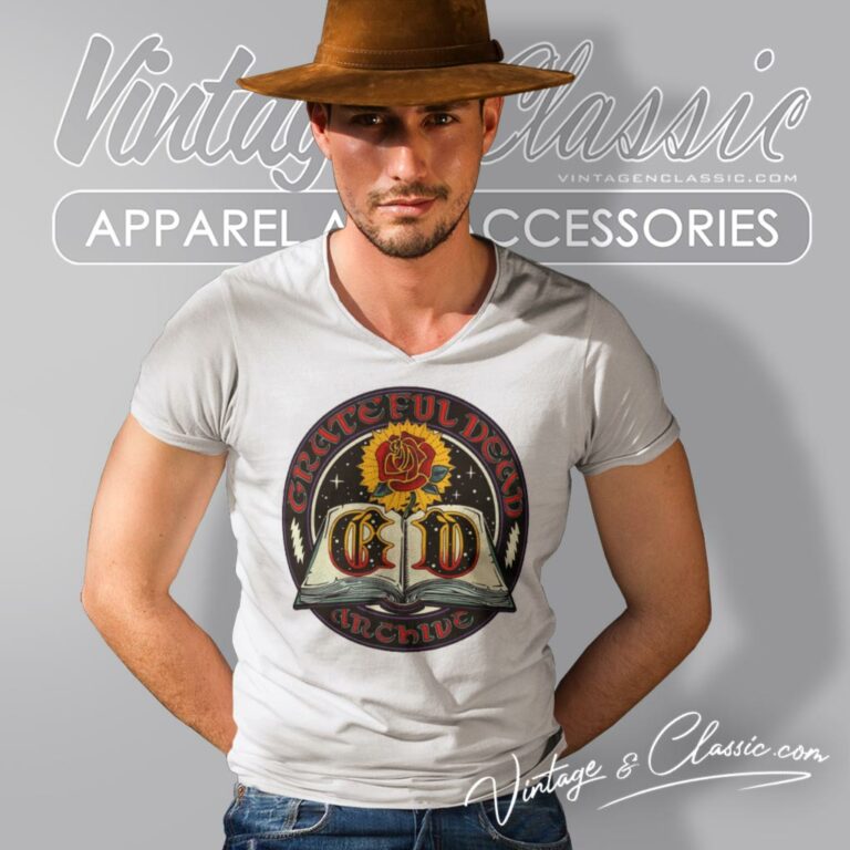 Grateful Dead Archive Logo V Neck TShirt Grateful Dead Archive Logo V Neck TShirt