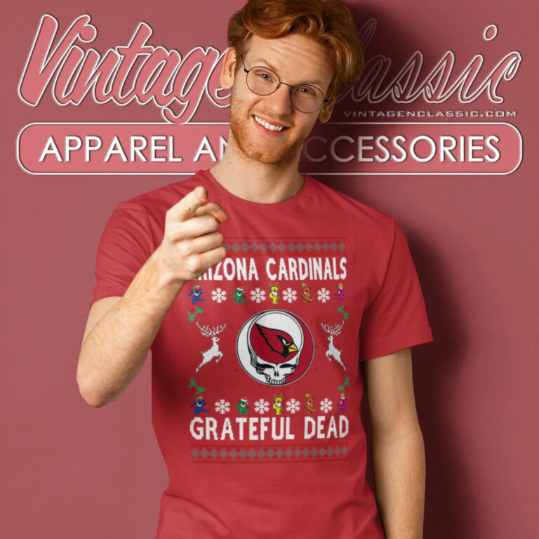 Grateful Dead Arizona Cardinals Ugly Christmas T Shirt Grateful Dead Arizona Cardinals Ugly Christmas T Shirt