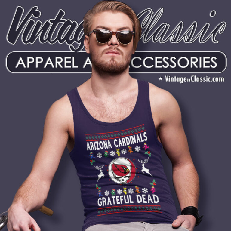 Grateful Dead Arizona Cardinals Ugly Christmas Tank Top Racerback Grateful Dead Arizona Cardinals Ugly Christmas Tank Top Racerback