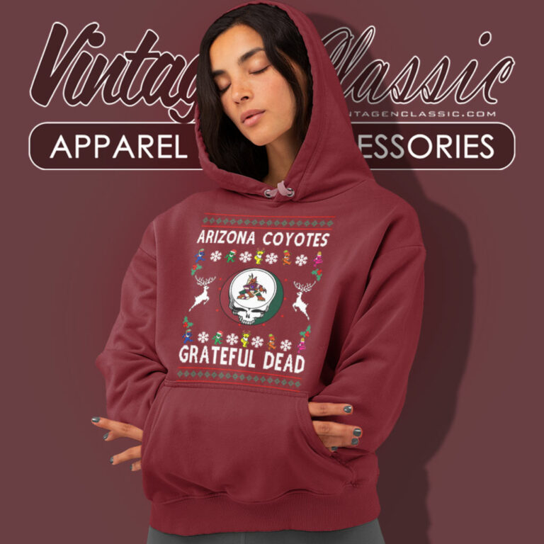 Grateful Dead Arizona Coyotes Ugly Christmas Hoodie Grateful Dead Arizona Coyotes Ugly Christmas Hoodie