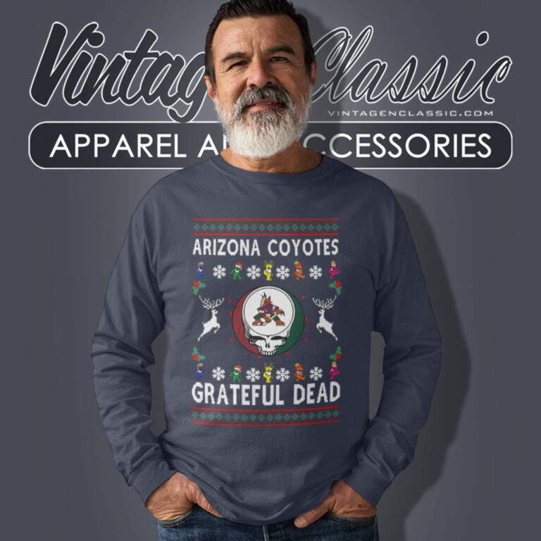 Grateful Dead Arizona Coyotes Ugly Christmas Long Sleeve Tee Grateful Dead Arizona Coyotes Ugly Christmas Long Sleeve Tee
