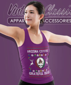 Grateful Dead Arizona Coyotes Ugly Christmas Tank Top Racerback