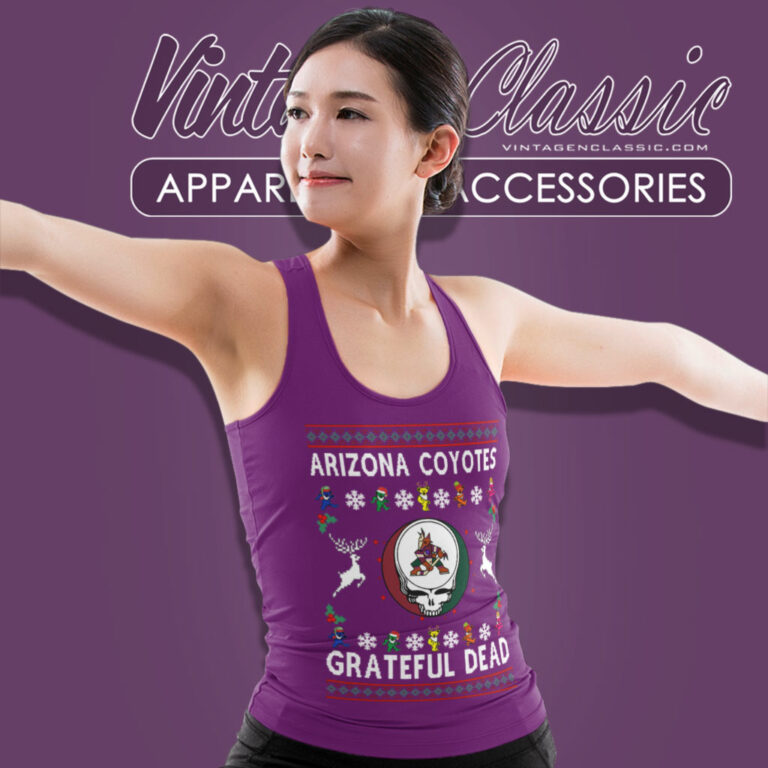 Grateful Dead Arizona Coyotes Ugly Christmas Tank Top Racerback Grateful Dead Arizona Coyotes Ugly Christmas Tank Top Racerback