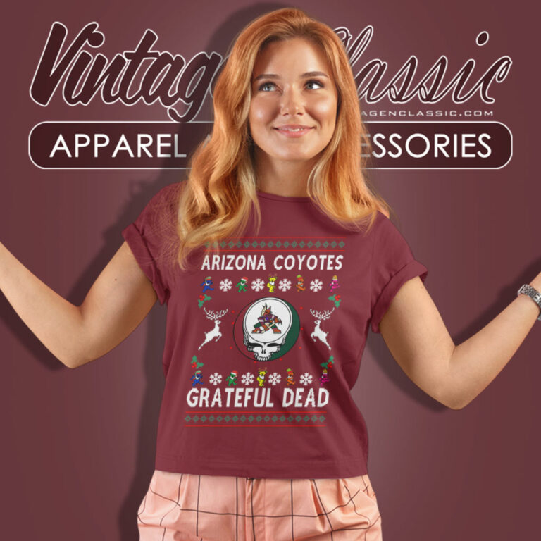 Grateful Dead Arizona Coyotes Ugly Christmas Women T Shirt Grateful Dead Arizona Coyotes Ugly Christmas Women T Shirt