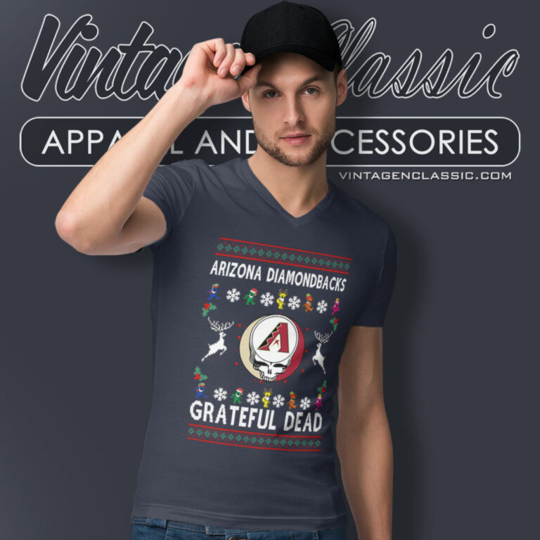 Grateful Dead Arizona Diamondbacks Ugly Christmas V Neck TShirt Grateful Dead Arizona Diamondbacks Ugly Christmas V Neck TShirt