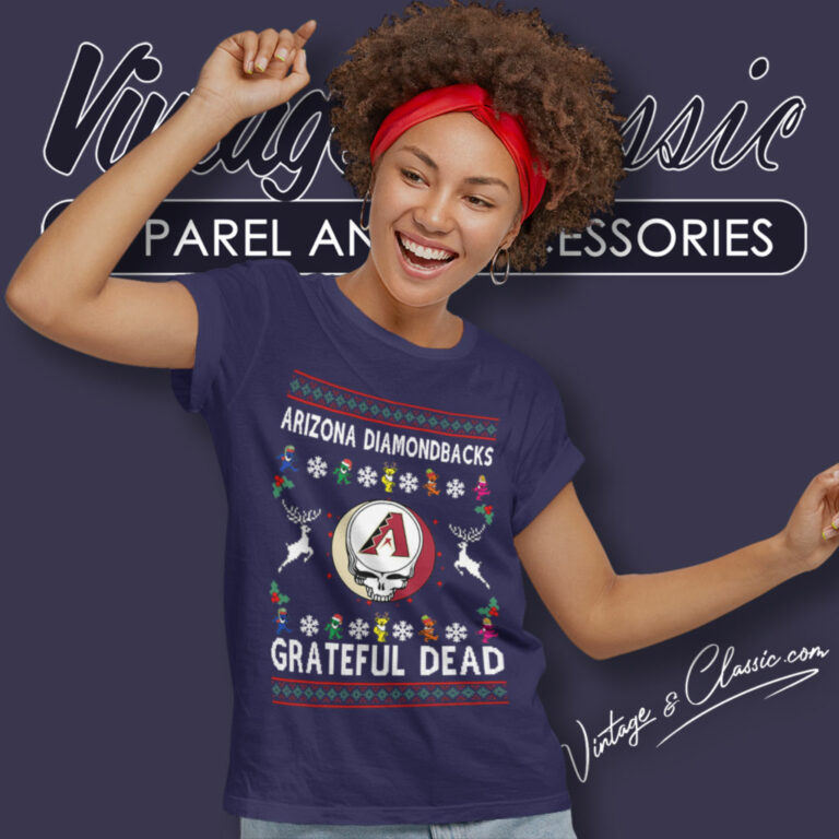 Grateful Dead Arizona Diamondbacks Ugly Christmas Women T Shirt Grateful Dead Arizona Diamondbacks Ugly Christmas Women T Shirt
