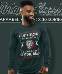 Grateful Dead Atlanta Falcons Ugly Christmas Shirt 6 Grateful Dead Atlanta Falcons Ugly Christmas Long Sleeve Tee