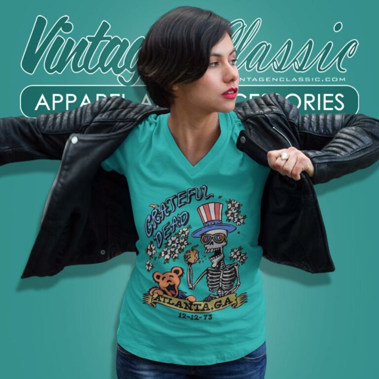 Grateful Dead Atlanta Flowers V Neck TShirt Grateful Dead Atlanta Flowers V Neck TShirt