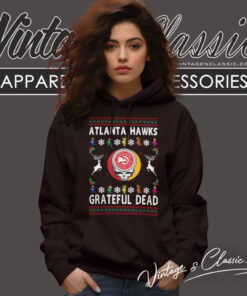 Grateful Dead Atlanta Hawks Ugly Christmas Hoodie