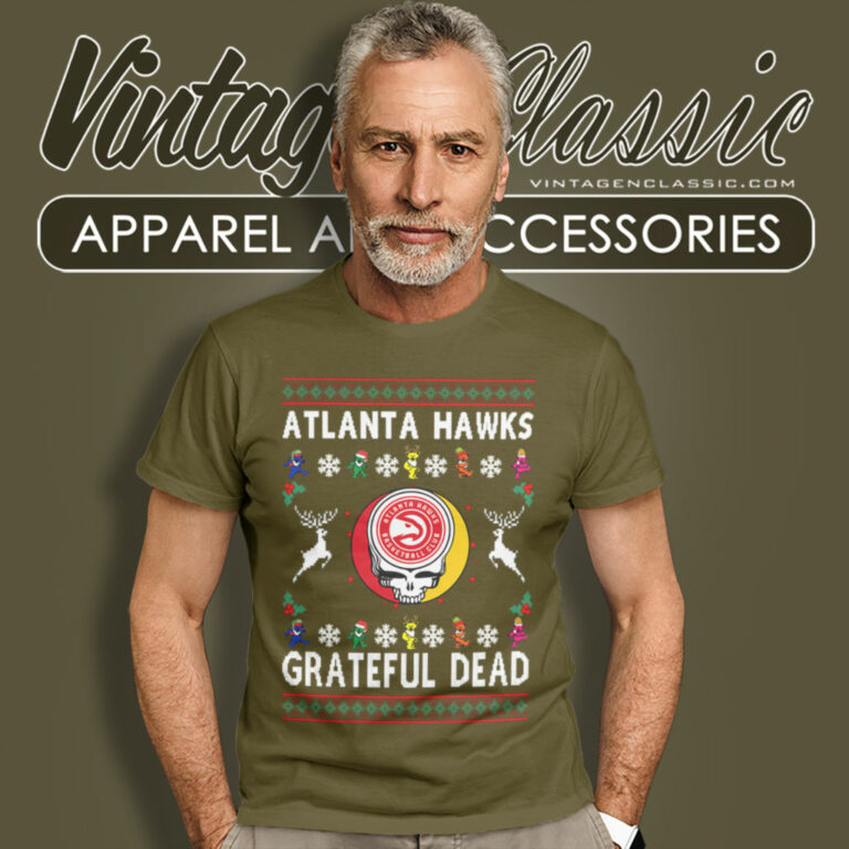 Grateful Dead Atlanta Hawks Ugly Christmas T Shirt Grateful Dead Atlanta Hawks Ugly Christmas T Shirt