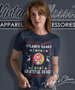 Grateful Dead Atlanta Hawks Ugly Christmas Women T Shirt