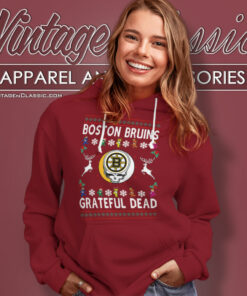 Grateful Dead Boston Bruins Ugly Christmas Hoodie
