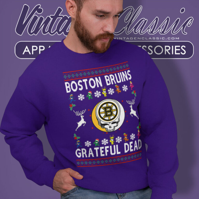 Grateful Dead Boston Bruins Ugly Christmas Sweatshirt Grateful Dead Boston Bruins Ugly Christmas Sweatshirt