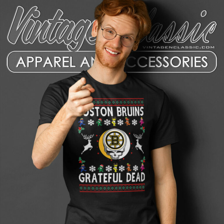 Grateful Dead Boston Bruins Ugly Christmas T Shirt Grateful Dead Boston Bruins Ugly Christmas T Shirt